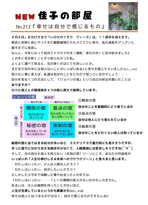 漢方医　北村佳子のコラム　No.212